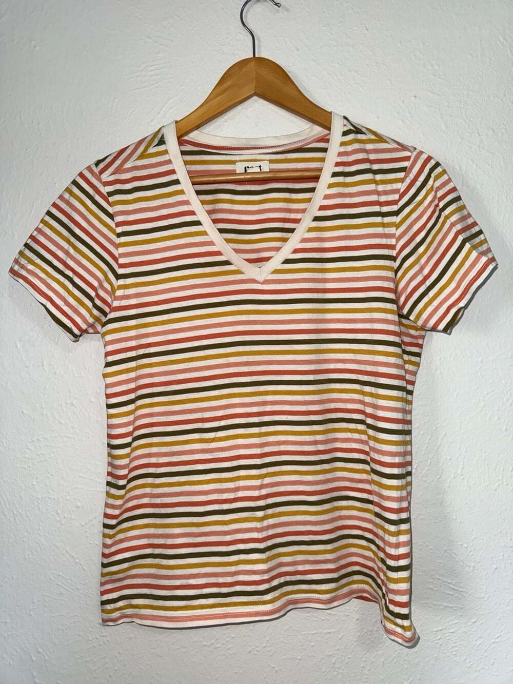 Pact Earth's Women's Short Sleeve V-Neck Organic Cotton T-Shirt